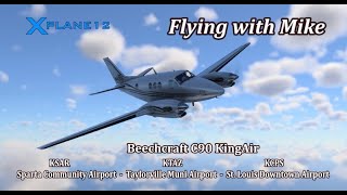XP12 | C90B | KSAR Sparta Airport to KTAZ Taylorville Airport then KCPS St. Louis Downtown Airport |