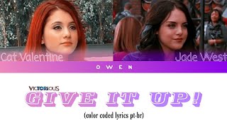 Victorious Cast &#39;Give it up&#39; Color Coded Lyrics (ENG/PTBR)