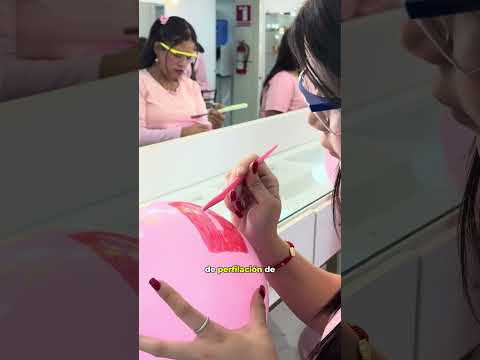 😱con un globo mis alumnas aprende a definir cejas 👌