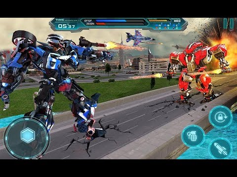 Air Force Fighter Jet Robot Transformation Games (By Roadster Inc) Android Gameplay HD