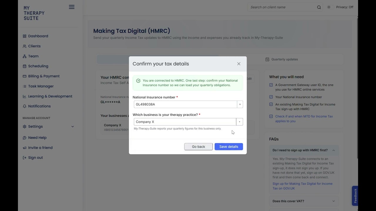 Making Tax Digital, submitted straight from your practice demo