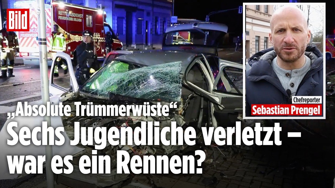 SECHS VERLETZTE IN NRW: Polizei prüft illegales Autorennen nach Crash