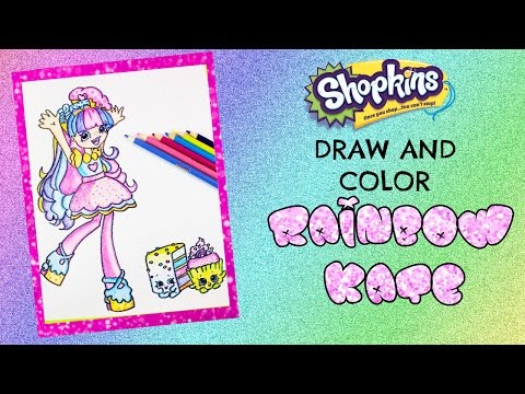 DIY Rainbow Kate Shoppie Doll Drawing Speed Drawing and Color Video