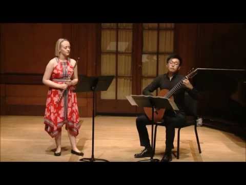 Emma Resmini and Xiaobo Pu: Françaix Sonata for Flute and Guitar, II. Larghetto