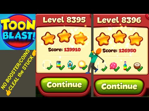 Toon Blast Level 8395 8396 🤺3✨CLEAR GUIDE🏃