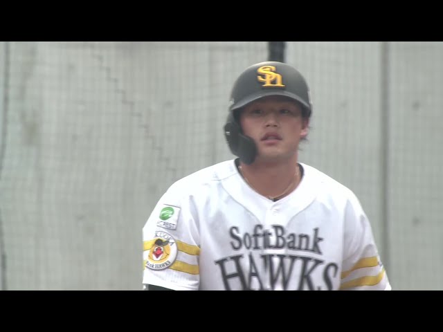 【ファーム】先制の一打!! ホークス・山本恵大 味方の盗塁を活かすセンターへのタイムリー!! 2025年6月6日 福岡ソフトバンクホークス 対 阪神タイガース