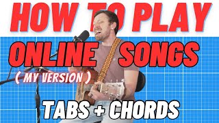 blink-182 - Online Songs Guitar Lesson with TAB / Chords ( My Version)