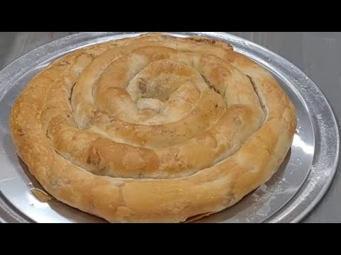 How to make Savory Cheese and Meat Pie(Plăcintă cu brinza și carne)