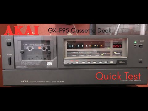Akai GX-F95 3 Head Cassette Deck - Unboxing and quick test
