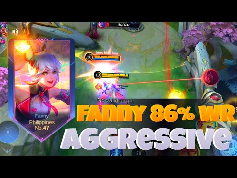 FANNY 86% WINRATE KDA 15/0/7 / AGGRESSJVE RANK GAMEPLAY