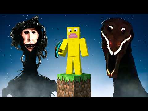 We Played ONE BLOCK With Every Horror Mod in Minecraft