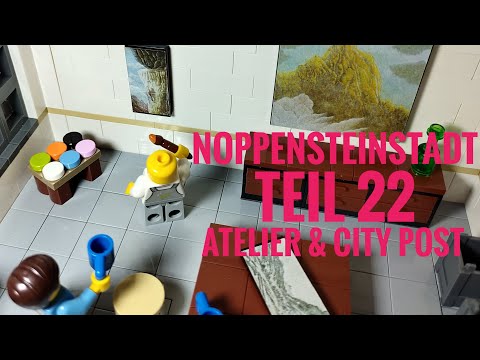 Noppensteinstadt - Teil 22 Atelier & City Post // BlueBrixx Lego