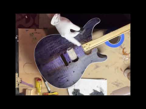 Building a PRS Style DIY Guitar Kit Part 5. Applying the Tru-Oil Finish