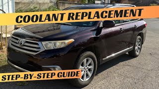 Toyota Highlander XU40 Coolant replacement / Cooling System Bleeding