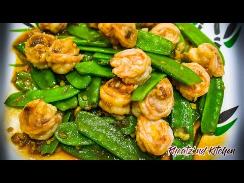 Snow Peas and Shrimp! Super Easy Recipe!