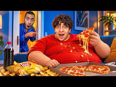 أخي الصغير صار سمين وقرر ياكلنا😱(هربنا من البيت)