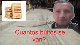 CUANTOS BULTOS DE CEMENTO SE NECESITAN