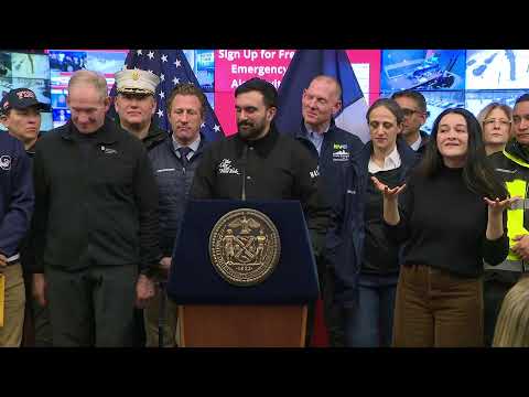 Mayor Zohran Mamdani Holds Press Conference with NYCEM