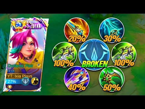 GLOBAL IXIA NEW META BUILD IN SOLO RANKED (Must try!🔥) IXIA BUILD AND EMBLEM 2026 - MLBB