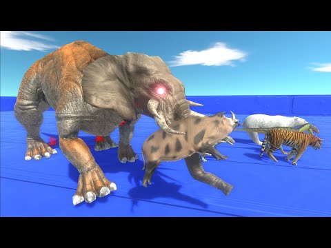 Escape from ELEPHANT TRICERATOPS MUTANT - Animal Revolt Battle Simulator