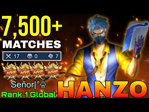 7,500+ Matches Hanzo Perfect Gameplay - Top 1 Global Hanzo by Señor|°♤ - Mobile Legends