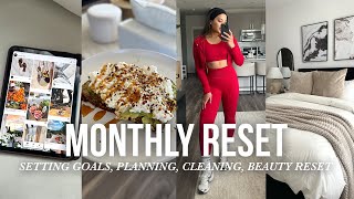 MONTHLY RESET: planning, goal setting, cleaning, everything shower, pinterest and journaling