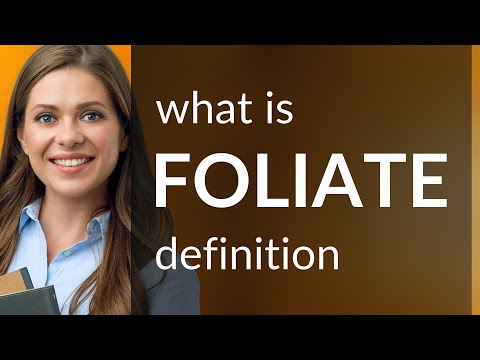 Foliate | what is FOLIATE meaning