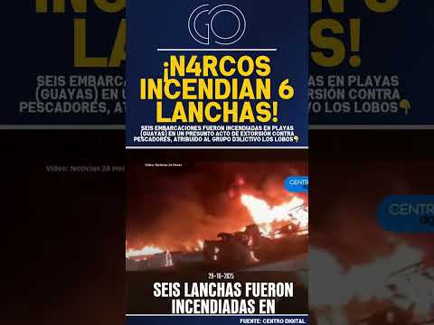 SEIS LANCHAS FUERON INCENDIADAS POR LOS LOBOS