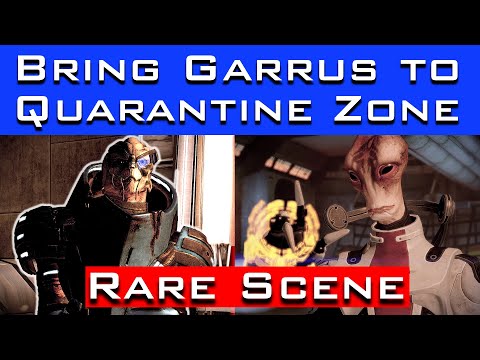 RARE Mass Effect 2 Scene - Bringing Garrus into the Quarantine Zone on Omega