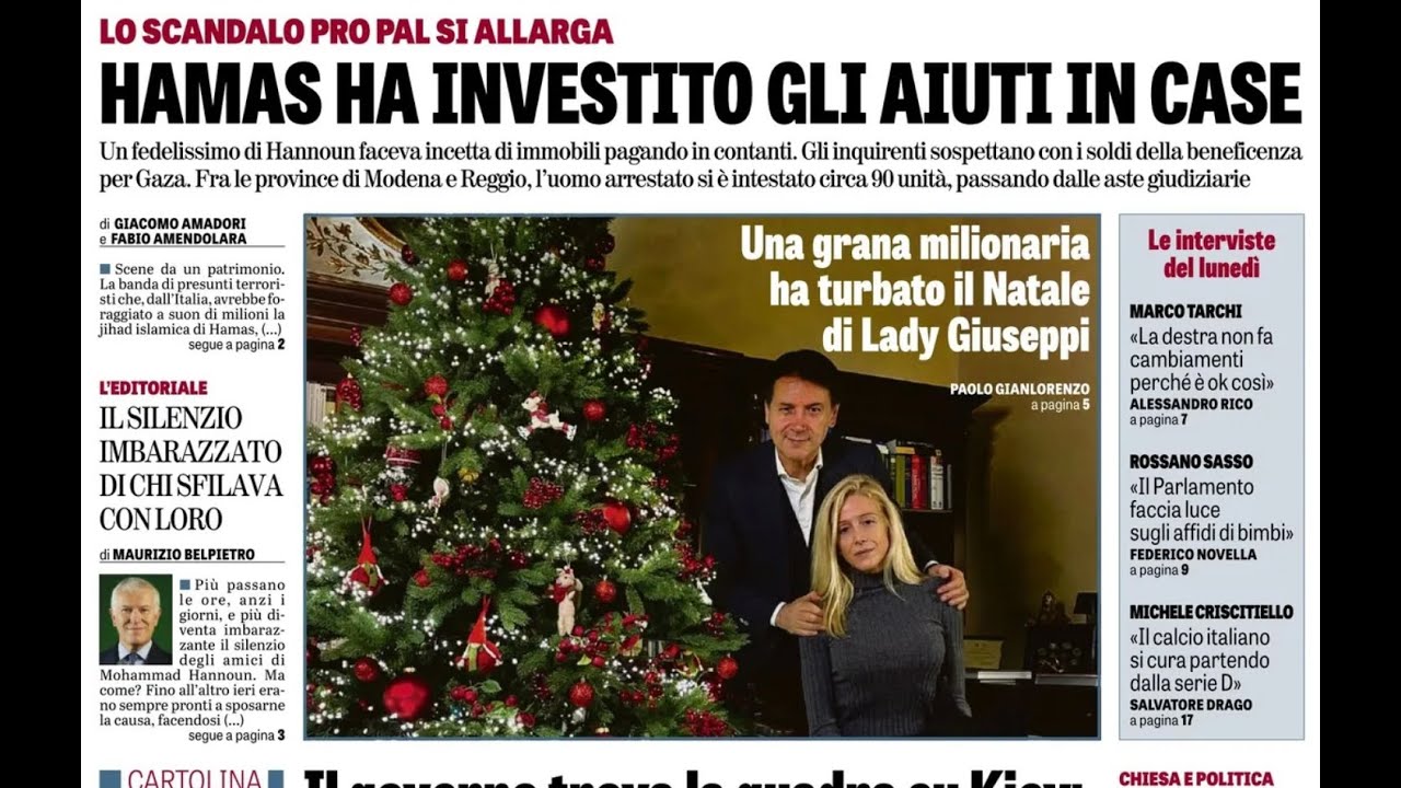 RASSEGNA STAMPA 29 DICEMBRE 2025. QUOTIDIANI NAZIONALI ITALIANI  PRIME PAGINE DEI GIORNALI DI OGGI