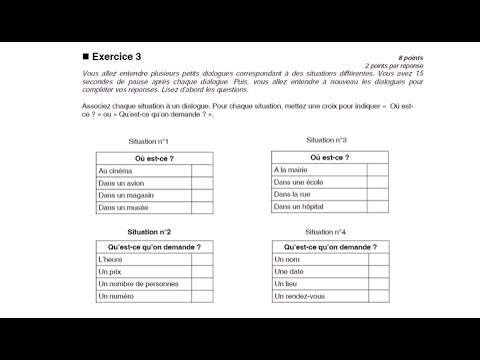 DELF A1 LISTENING TEST - 3