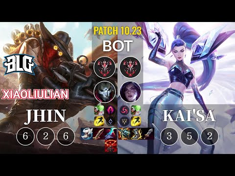 BLG xiaoliulian Jhin vs Kai'Sa Bot - KR Patch 10.23