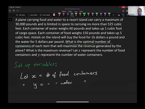 Math 1108-R05 Lecture 15 - Linear Programming with Python and Excel Solver