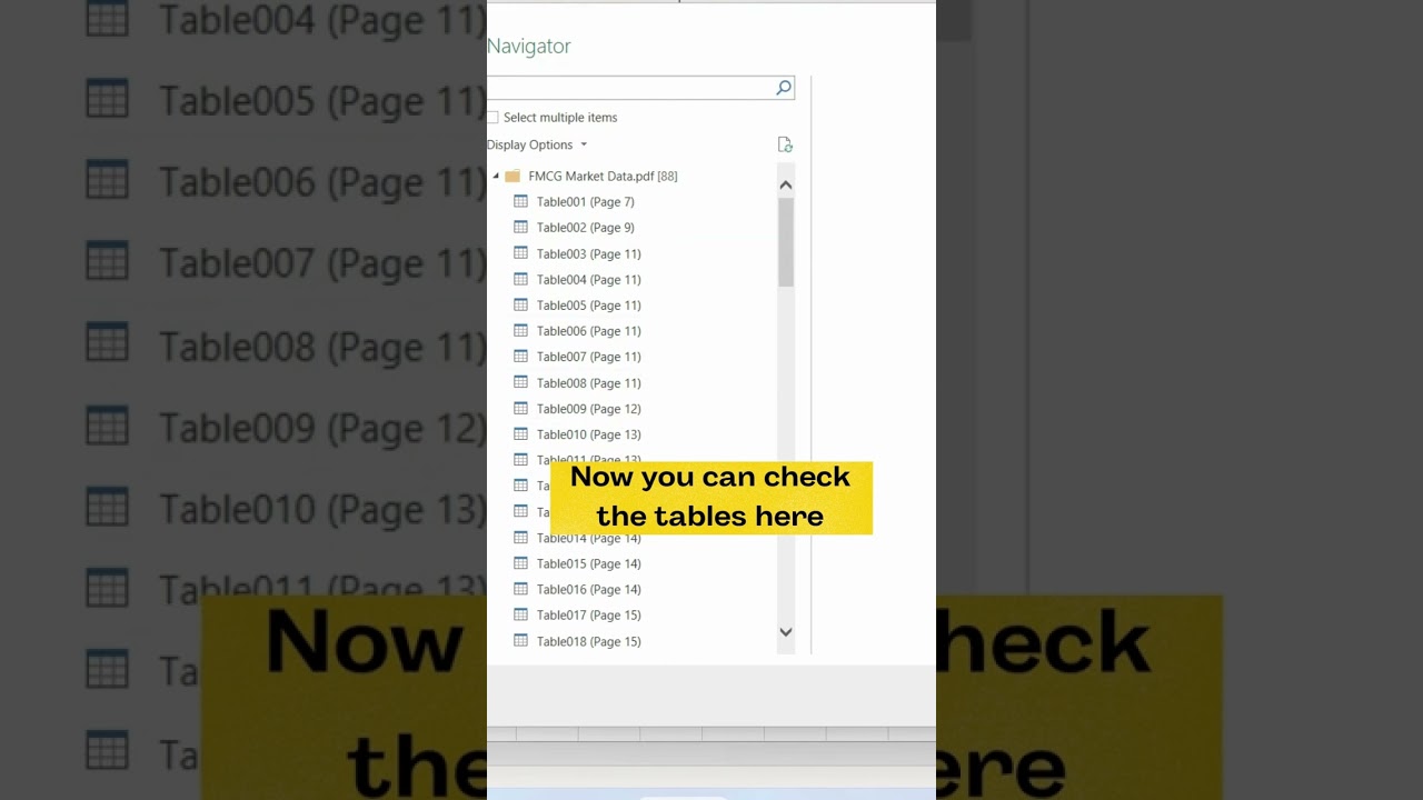 Quickly import data from PDF to Excel