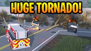 TORNADO DESTROYS THE HIGHWAY! *FALLEN TREES &amp; EXTREME ROAD DEBRIS!* ER:LC Roblox Realistic Roleplay