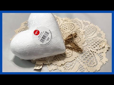Lace Heart Decor DIY || Dollar Tree DIY || Just 1 Quick Craft