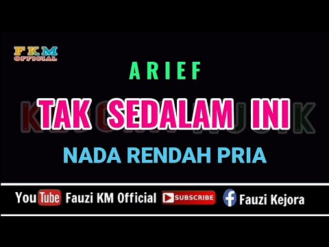 Cover TAK SEDALAM INI - Arief [ KARAOKE ] Nada Rendah Pria