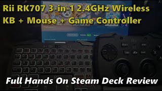 Rii RK707 3-in-1 KB + Mouse + Controller 2.4ghz (feat Steam Deck)