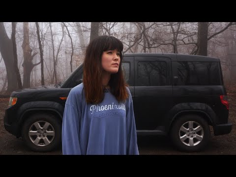 solo car camping in the rain