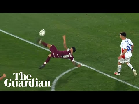 Argentinian forward scores sensational bicycle kick from outside the box