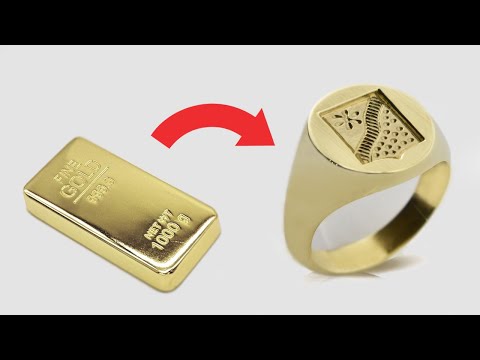 how to make a gold signet ring | custom family crest ring