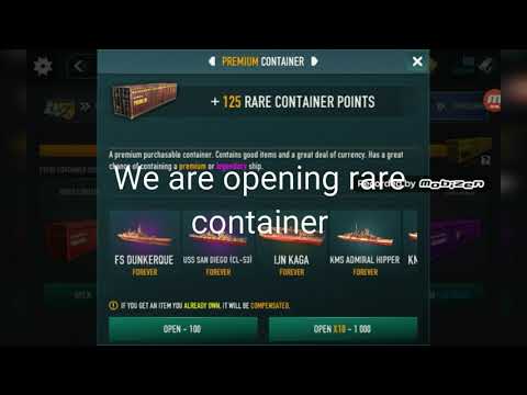 Battle of Warships opening rare container