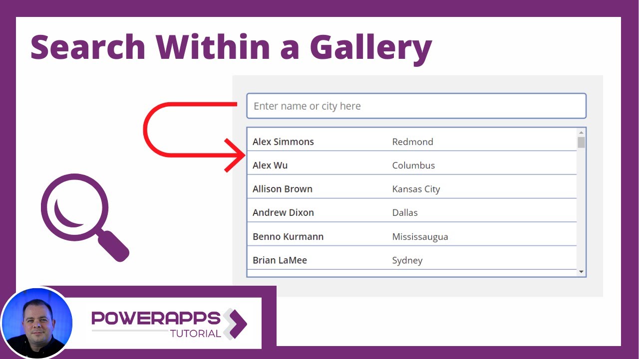 Power Apps: Search Gallery