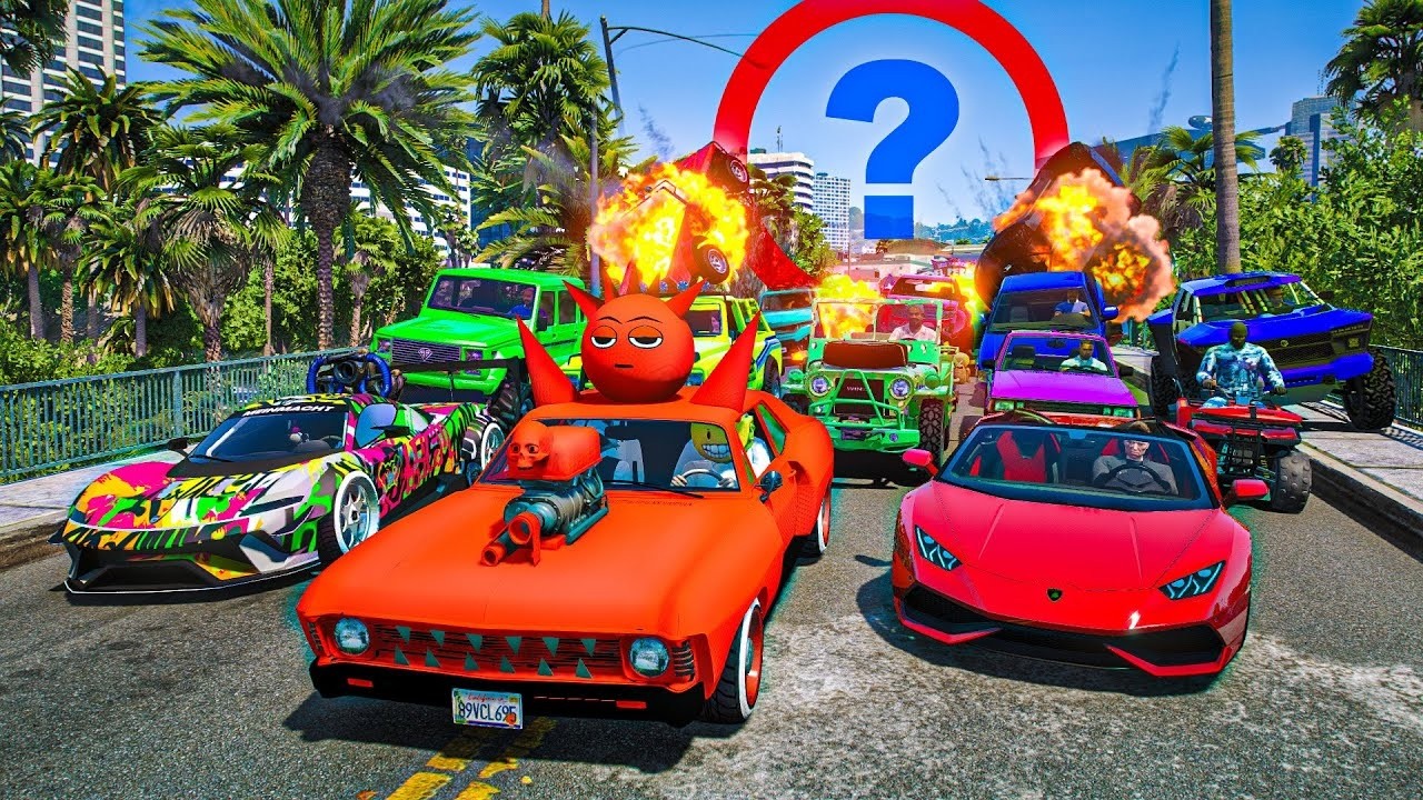 EL ÚLTIMO EXPLOTA CON COCHES ALEATORIOS! RISAS LOCAS! - GTA 5 ONLINE