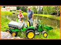 Watering Crops And Fertilizing With Kids Tractor On The Farm Educational How Pumps Work Kid Crew