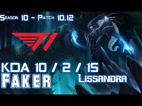 T1 Faker LISSANDRA vs LEBLANC Mid - Patch 10.12 KR Ranked