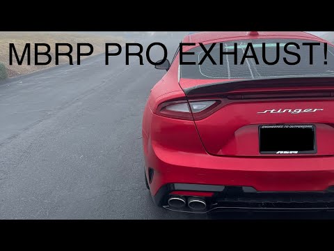 INSTALLED MBRP PRO CATBACK EXHAUST FOR MY KIA STINGER GT (cold start + pulls )