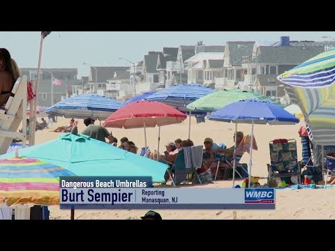 NJ Manasquan Dangerous Beach Umbrellas