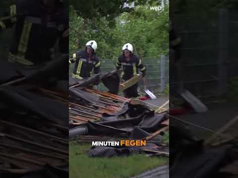 TURBULENZEN UND UNWETTER IN BAYERN: Ryanair-Notlandung & schwere Zerstörung in Ulm! #shorts