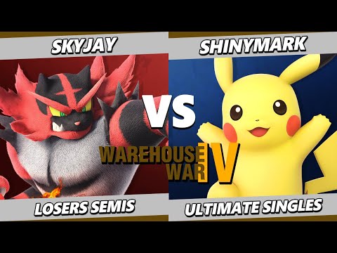 Warehouse War 4 LOSERS SEMIS - Skyjay (Incineroar) Vs. ShinyMark (Pikachu) Smash Ultimate - SSBU